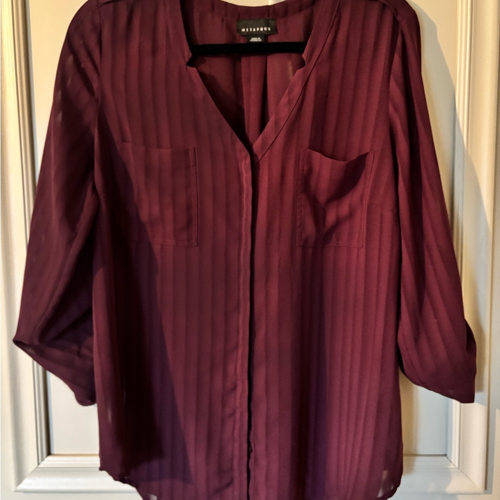 Burgundy Blouse